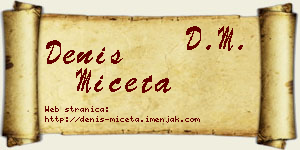 Denis Mičeta vizit kartica